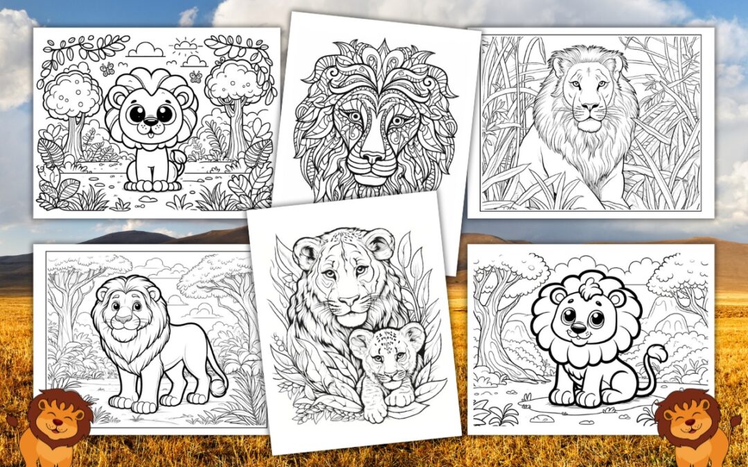 Free Lion Coloring Pages for Kids