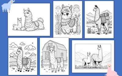 Free Llama Coloring Pages for Kids