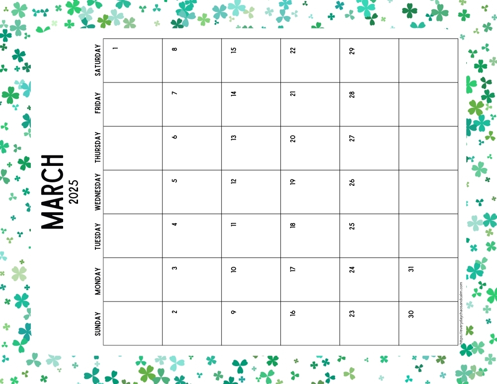 Free Printable March 2025 Calendars