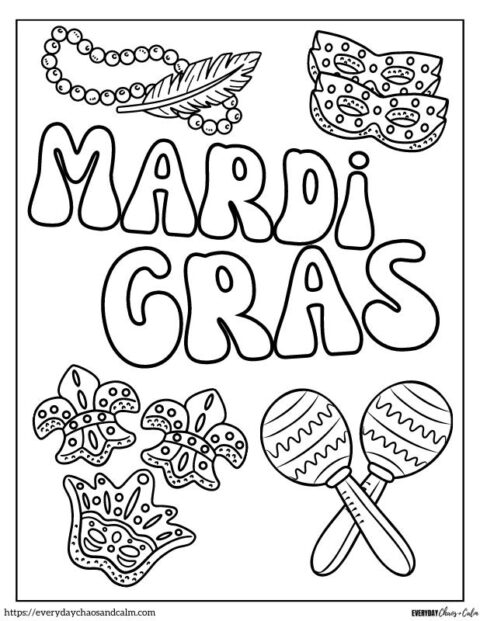 6 Free Mardi Gras Coloring Pages For Kids