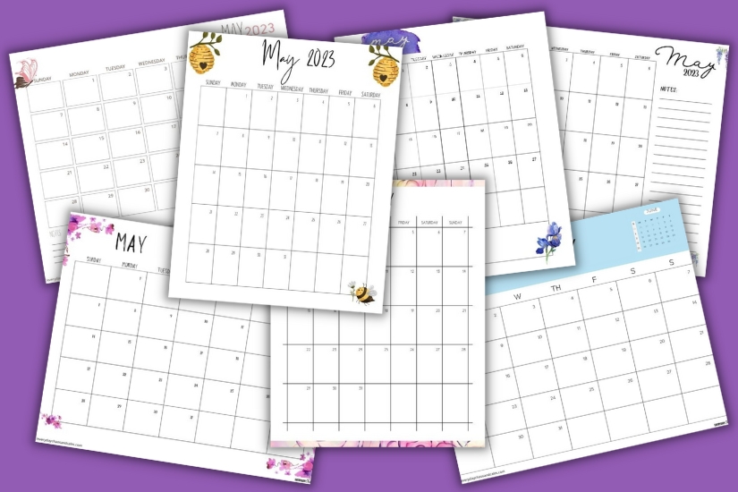 may 2023 calendars example pages