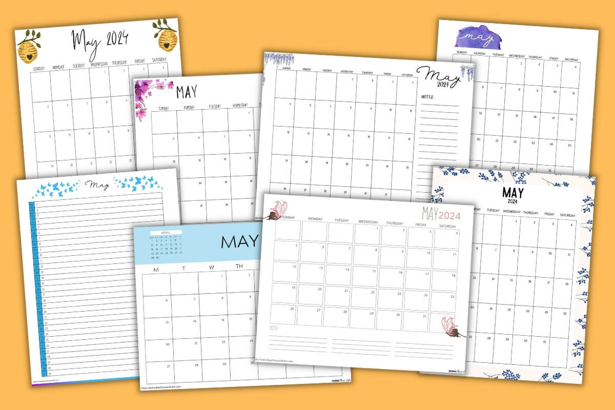 printable may 2024 calendars example pages