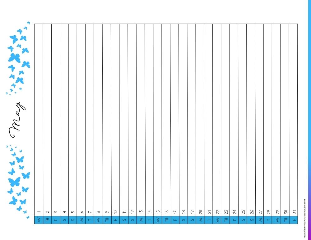 vertical printable may 2024 