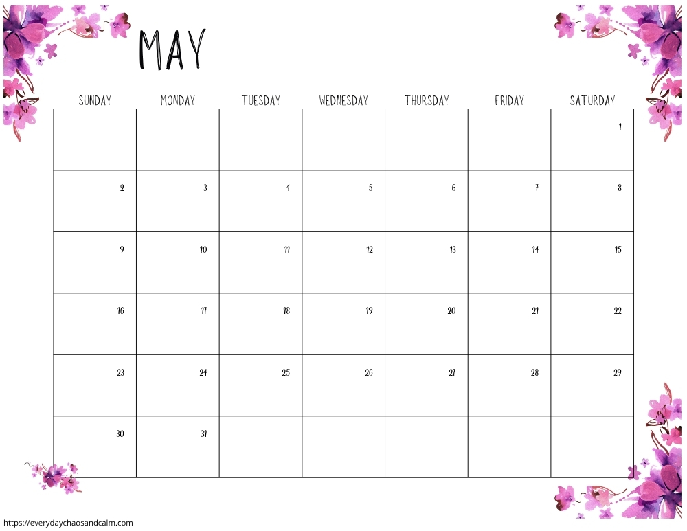 printable May 2027 calendar- sunday start