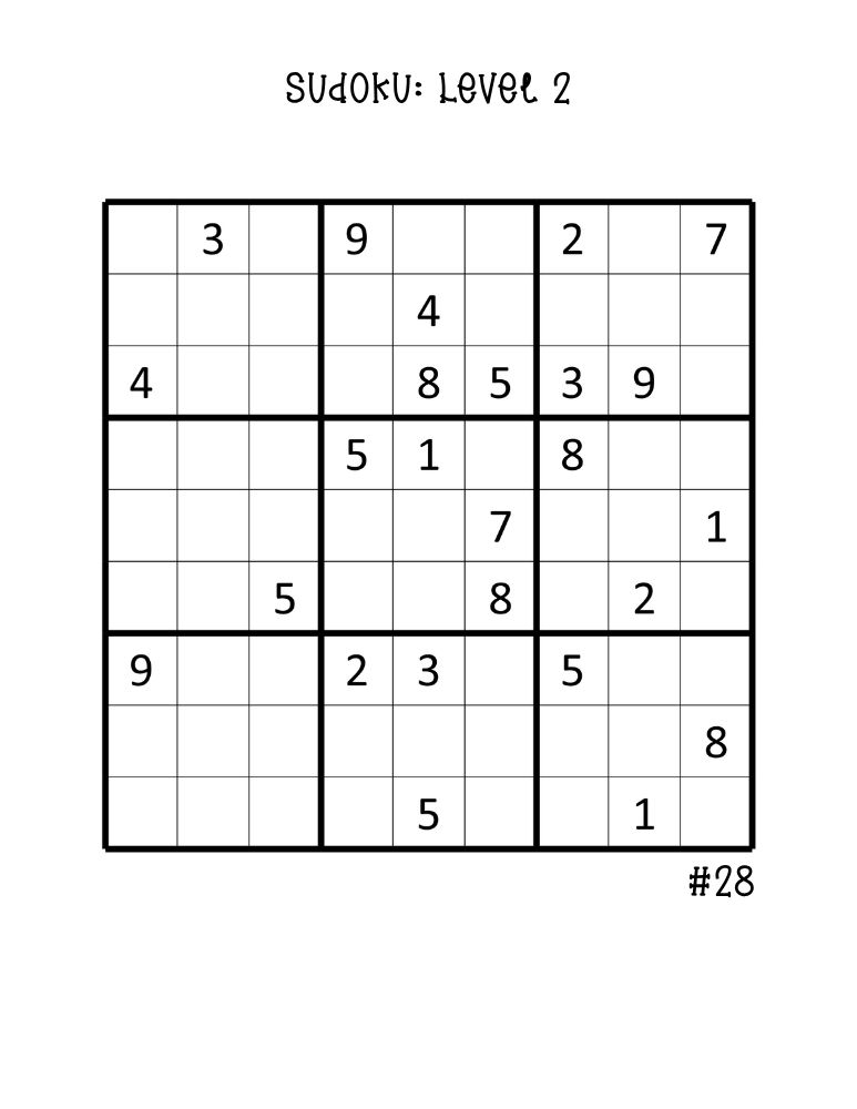 single large printable medium sudoku puzzles page, big grid intermediate logic challenge, classroom activity sheet, PDF, instant download
