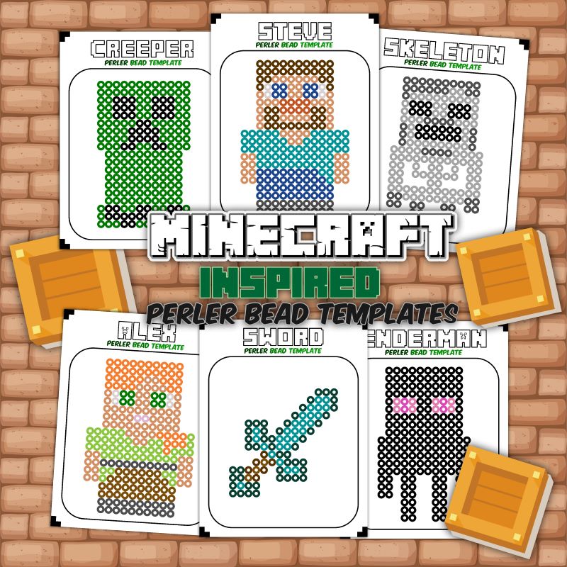 printable minecraft perler bead pattern- all of minecraft patterns examples