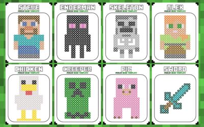 Free Minecraft Perler Bead Patterns for Kids