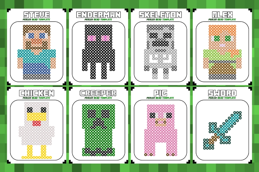 minecraft perler bead pattens example pages
