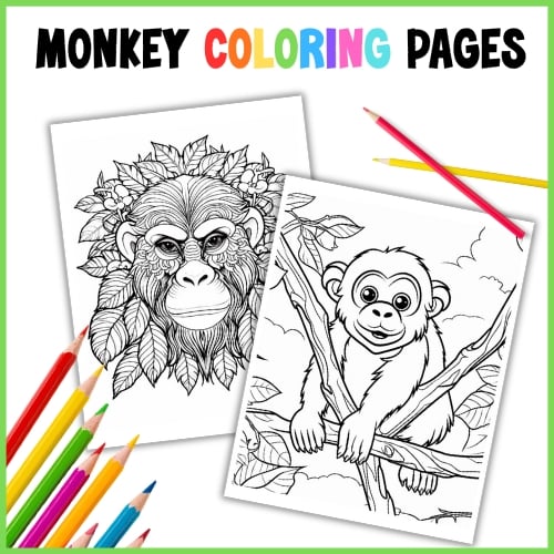 monkey coloring pages