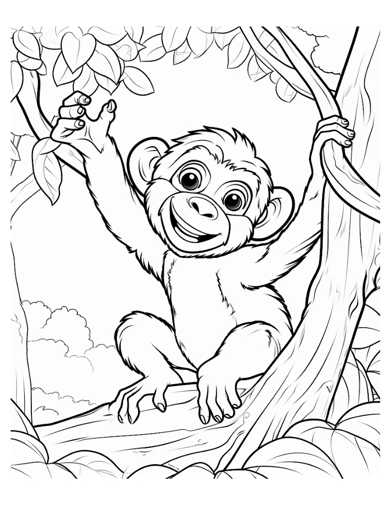 Monkey Free Printable Coloring Pages Monkey Free Printable Coloring Pages