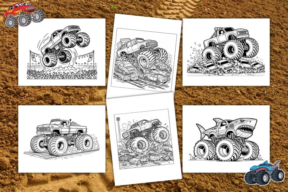 monster truck coloring pages