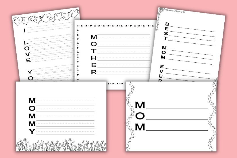 mothers day acrostic poem templates example pages