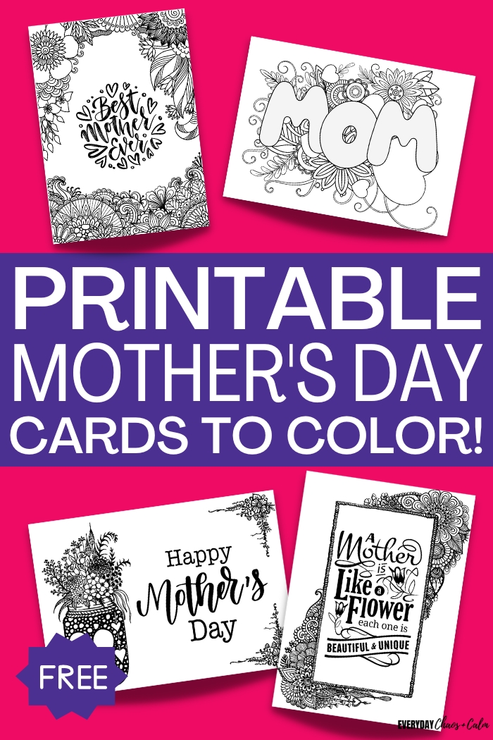printable mother's day cards to color