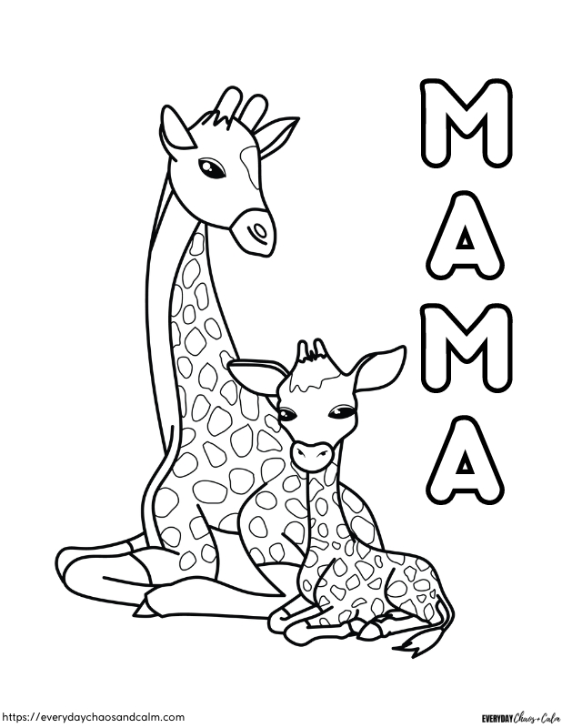 Mother's Day Coloring Page #5 Free printable Mother's Day coloring pages, pdf, for kids, print, download.