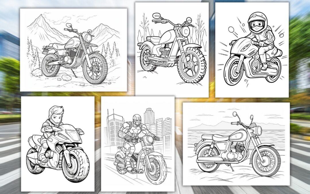Free Motorcycle Coloring Pages for Kids