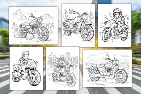 Free Motorcycle Coloring Pages For Kids