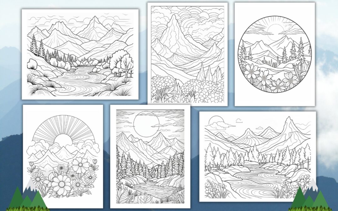 Free Mountain Coloring Pages for Kids and Adults