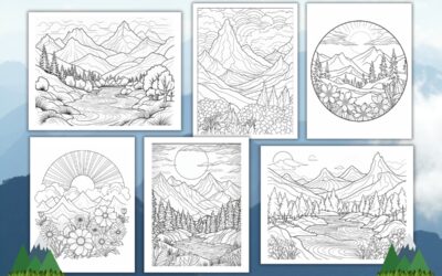 Free Mountain Coloring Pages for Kids and Adults