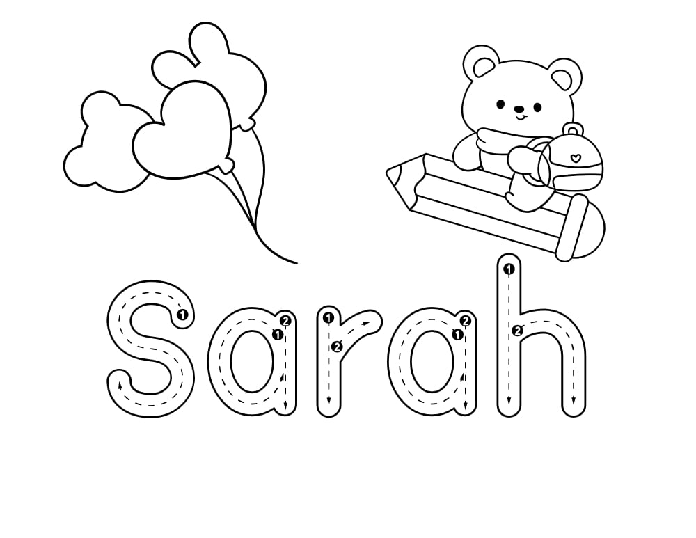 editable name tracing worksheet, education printable, PDF, instant download, kids