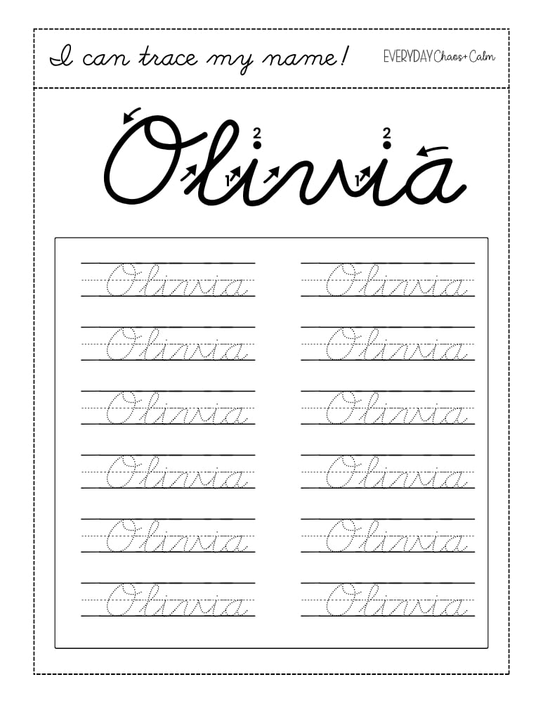 printable name tracing worksheet, education printable, PDF, instant download, kids