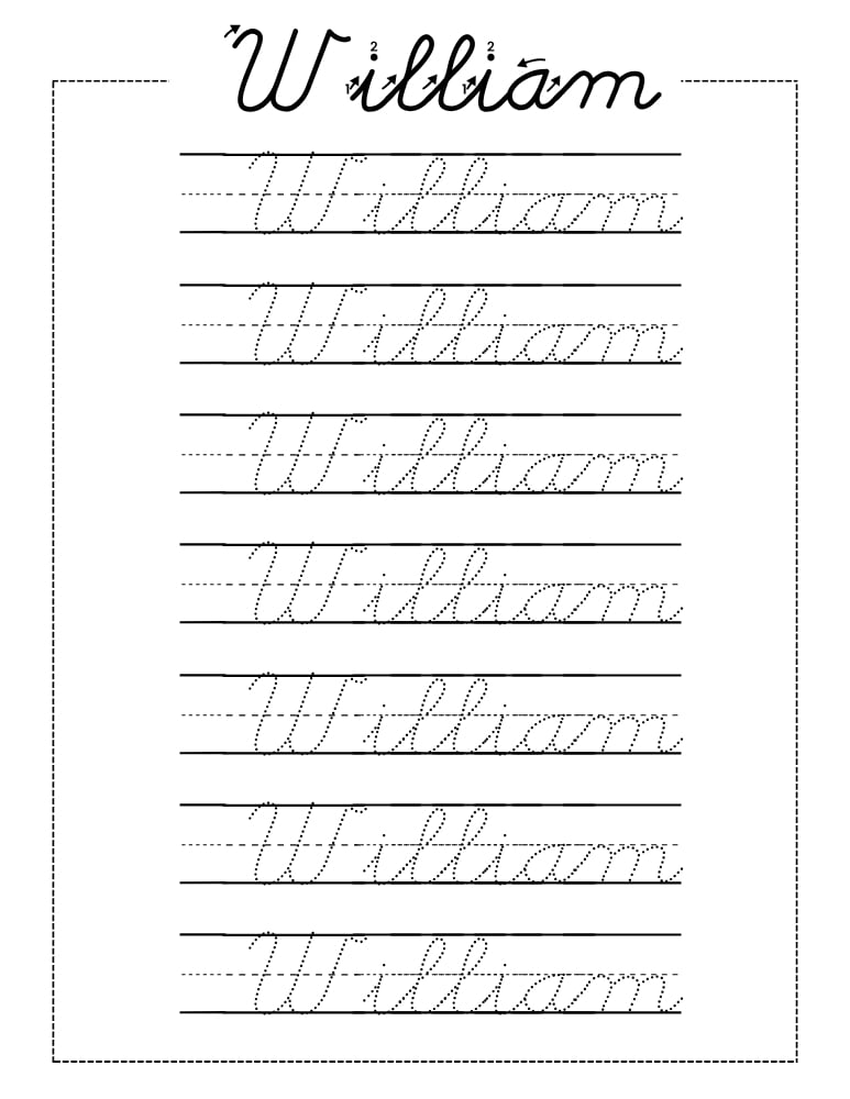 editable name tracing worksheet, education printable, PDF, instant download, kids