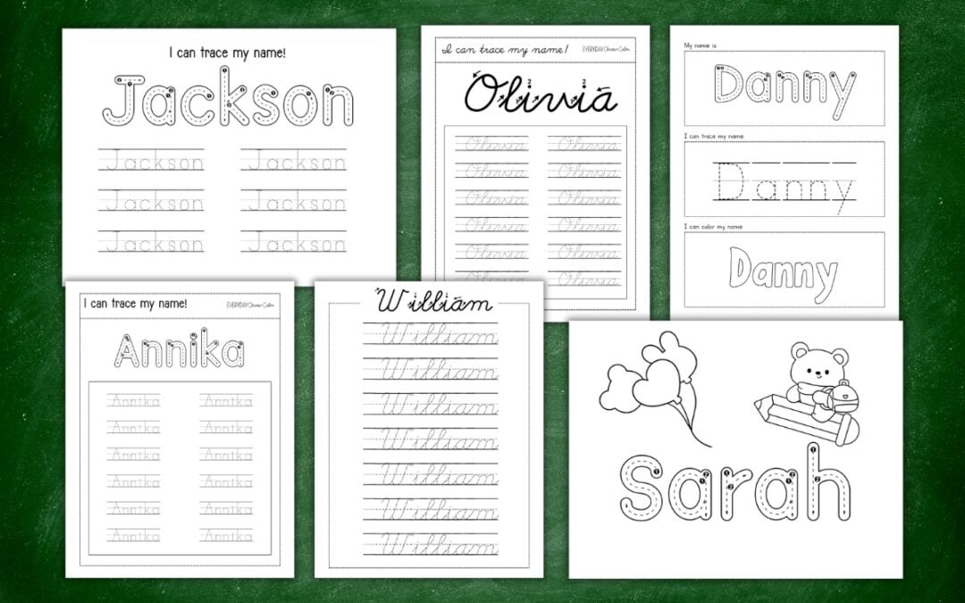 Free Printable Name Tracing Worksheets (Fully Editable!)