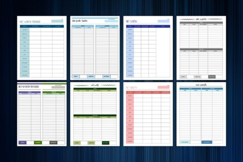 Printable Net Worth Trackers