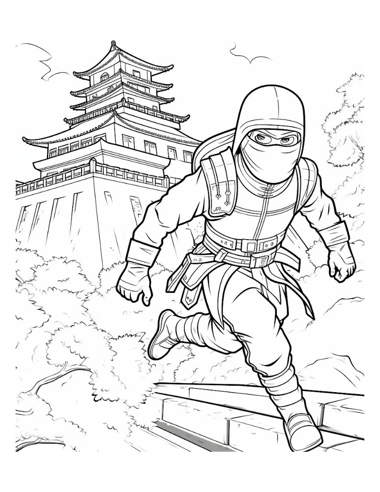Free Ninja Coloring Pages For Kids Free Ninja Coloring Pages For Kids