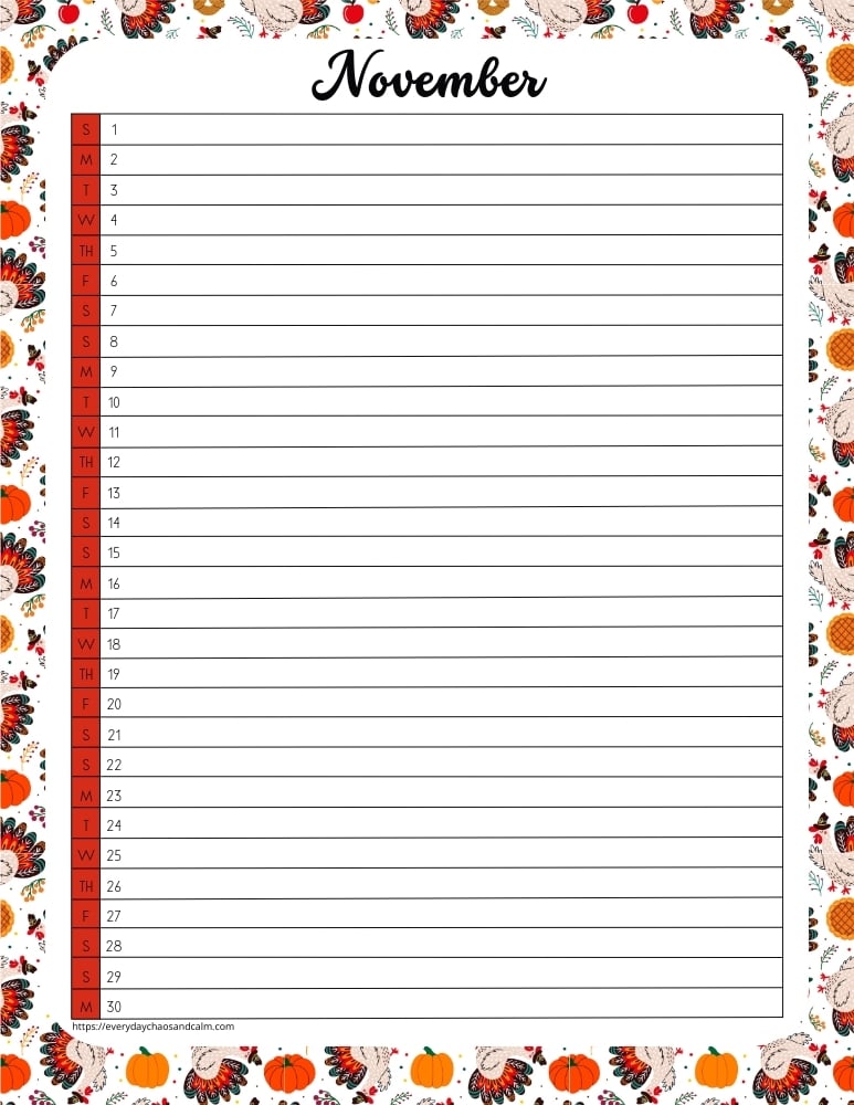 vertical printable November 2026 