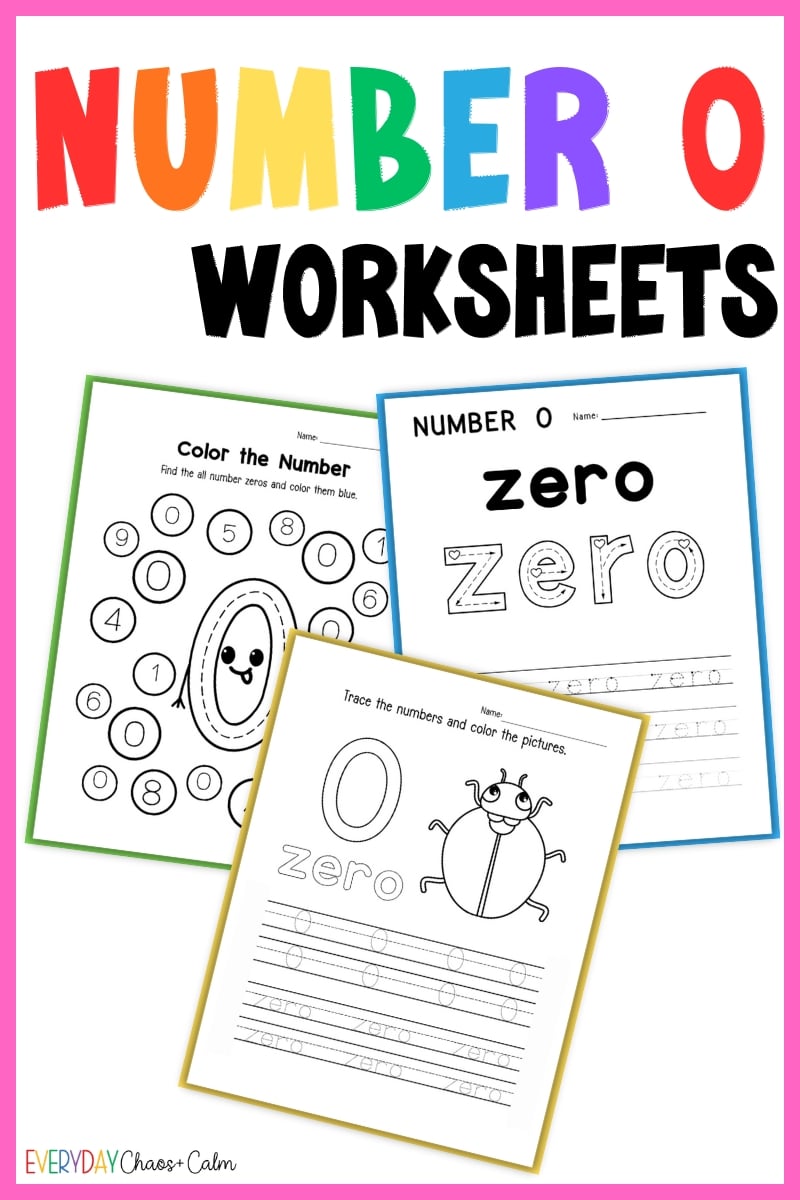number 0 worksheets