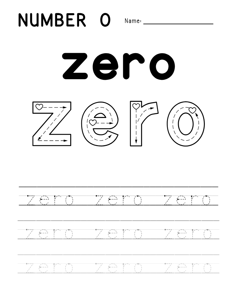  number o worksheet, education printable, PDF, instant download, kids