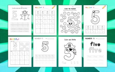 Printable Number 5 Worksheets