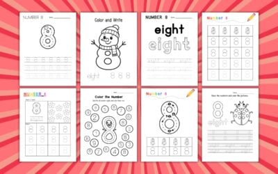 Printable Number 8 Worksheets