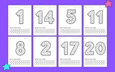 1-20 Number Dot Marker Worksheets