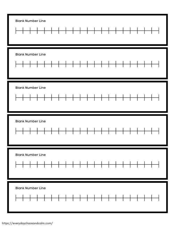 Free Printable Number Lines