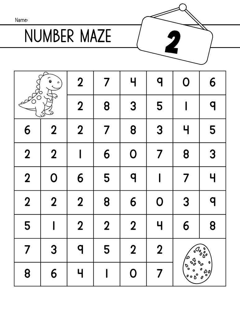 number mazes, math, preschool, education printable, PDF, instant download,
