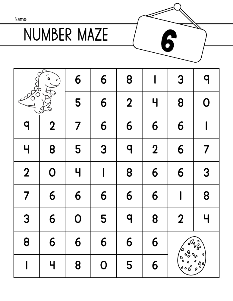 number mazes, math, preschool, education printable, PDF, instant download,