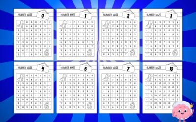 Free Printable Number Mazes 0-10