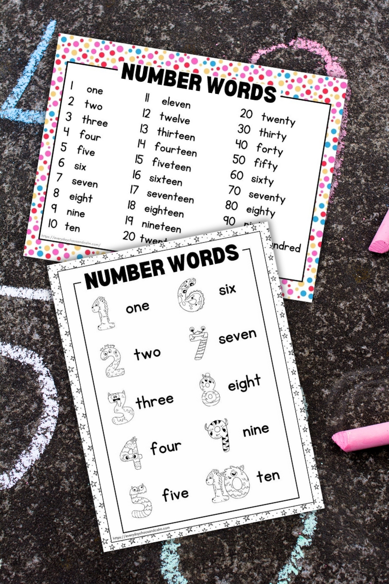 number word chart
