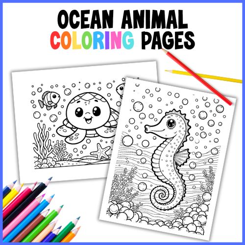 ocean animal coloring pages
