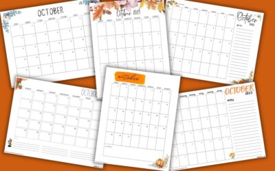 Free Printable October 2023 Calendars