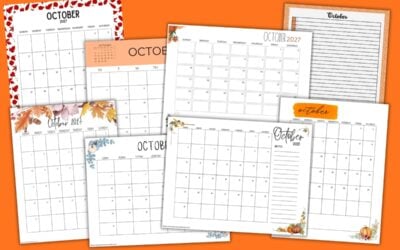 Free Printable October 2027 Calendars