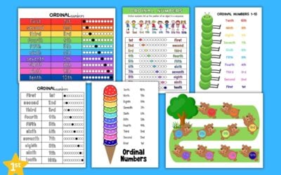 Free Printable Ordinal Numbers Charts