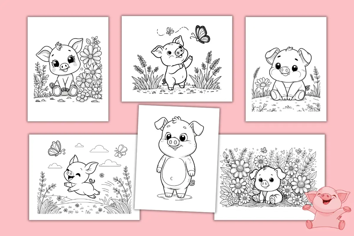 Free Printable Pig Coloring Pages for Kids and Adults