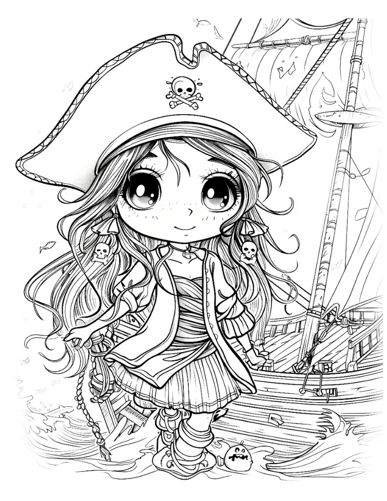 Free Pirate Coloring Pages For Kids