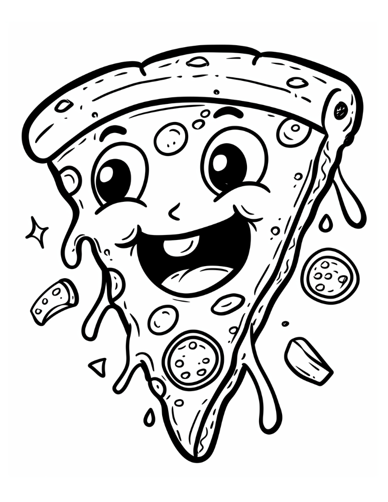 Free Printable Pizza Coloring Pages