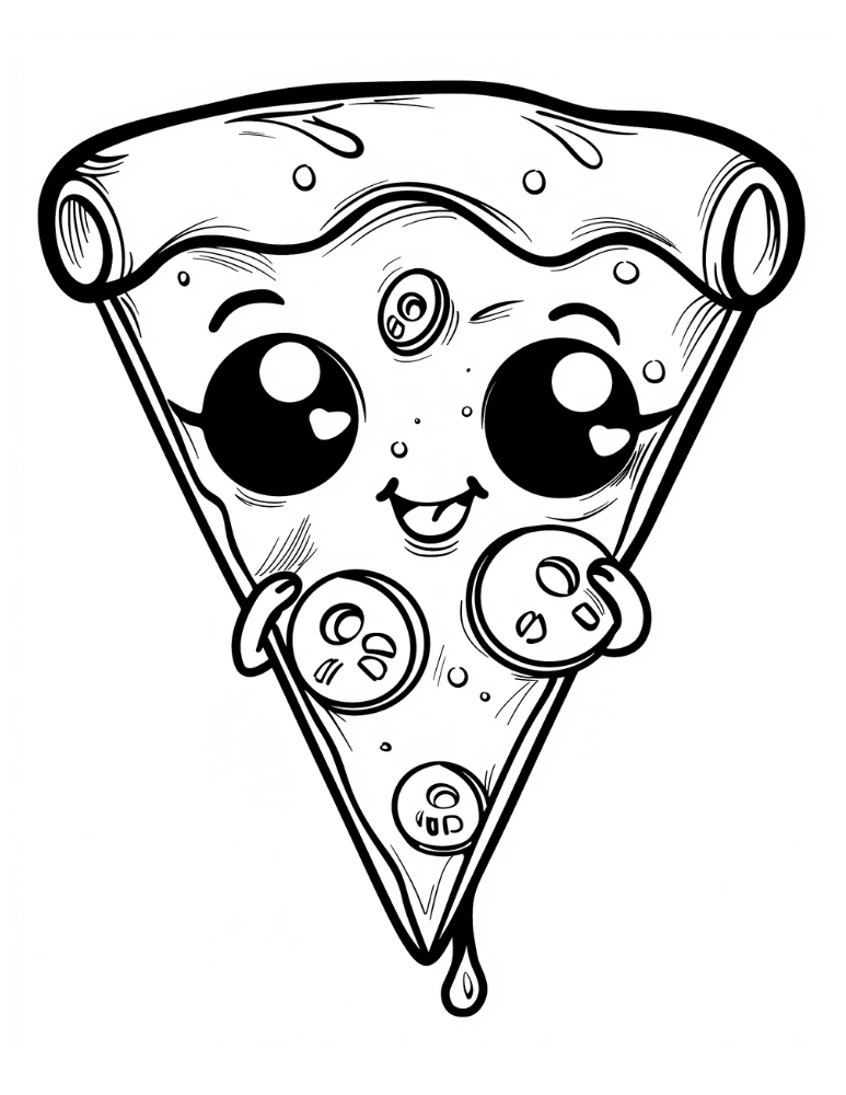 Free Printable Pizza Coloring Pages