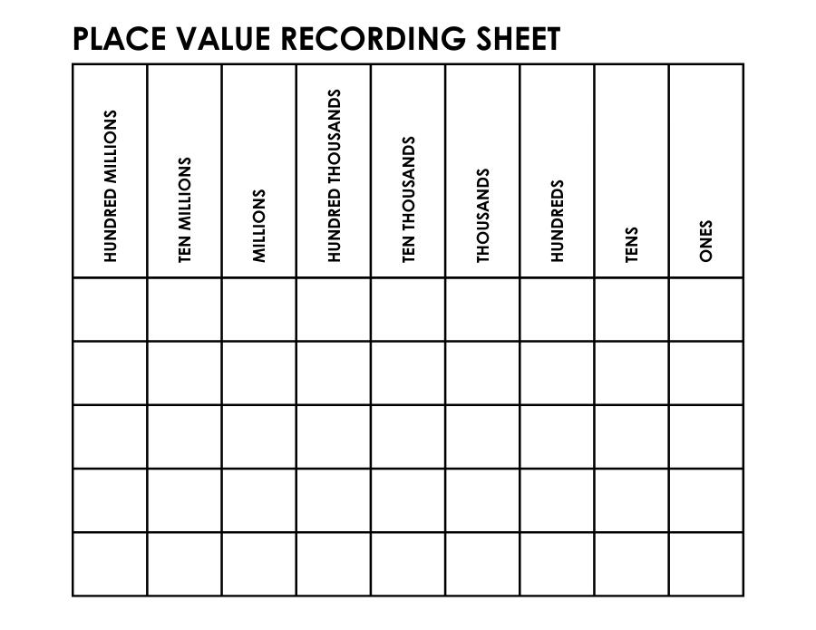 Free Printable Place Value Charts Free Download Nude Photo Gallery