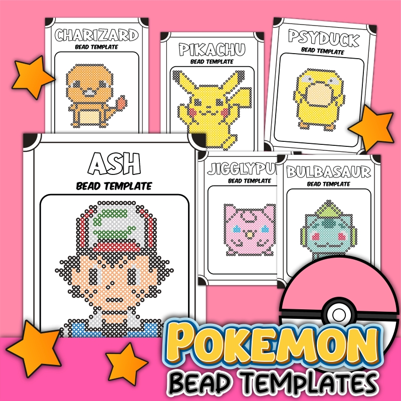 printable pokemon perler bead pattern- all of pokemon patterns examples