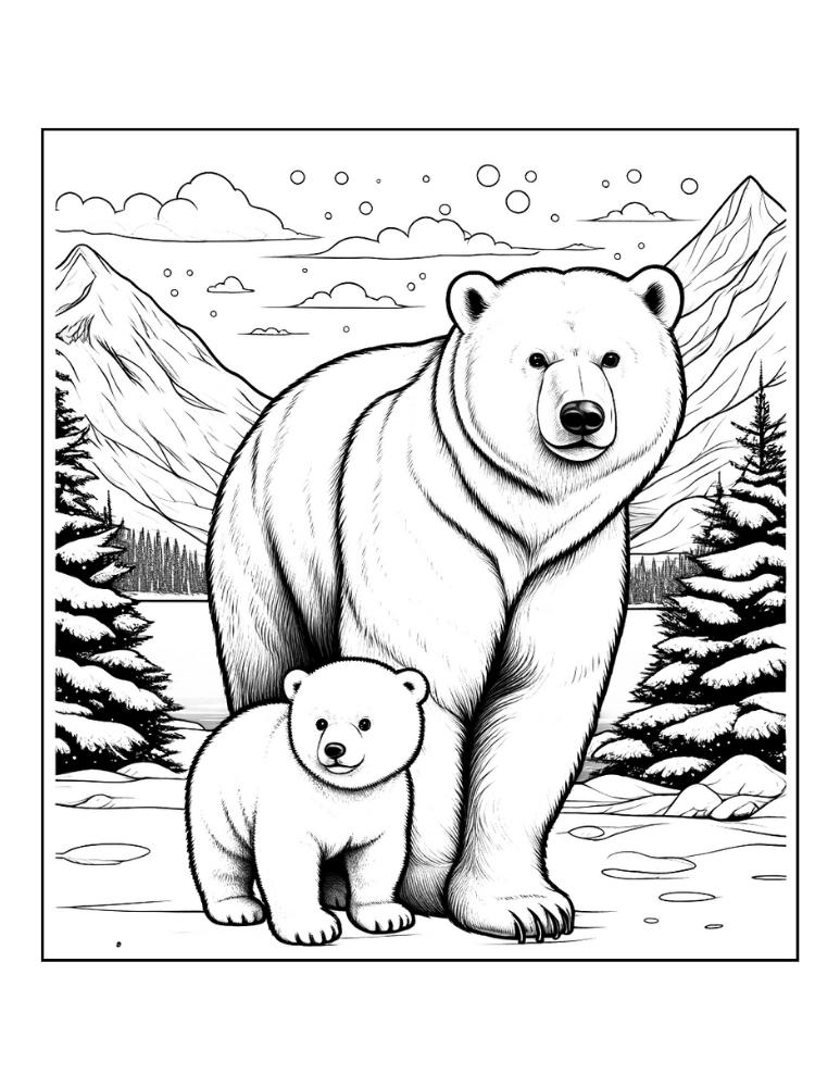 Polar Bear Coloring Pages Cub Cute Color Printable Bears Face Polar Bear Coloring Pages Cub Cute Color Printable Bears Face
